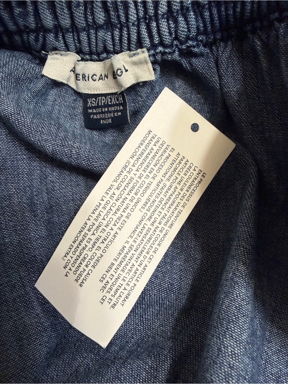 American Eagle outfitters Pull on Denim High waisted Chambray Maxi Skirt(Sz XS) - Picture 9 of 10
